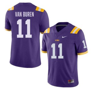 Men's Michael Van Buren Jr. Purple LSU Tigers #11 College Football Alumni Jersey 884275-855