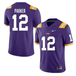 Men's Kyle Parker Purple LSU Tigers #12 College Football Official Jersey 940781-903