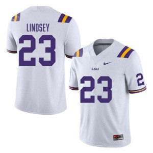 Men's JT Lindsey White LSU Tigers #23 College Football 2024 Jersey 833462-767