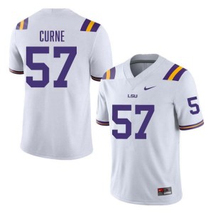 Men's Carius Curne White LSU Tigers #57 College Football Game Jersey 553597-950