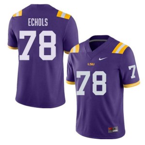 Men's Coen Echols Purple LSU Tigers #78 College Football Player Jersey 668606-634