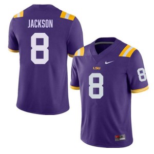 Men's Ja'Keem Jackson Purple LSU Tigers #8 College Football Stitched Jersey 992175-614