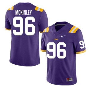 Men's Dominick McKinley Purple LSU Tigers #96 College Football Player Jersey 819501-134