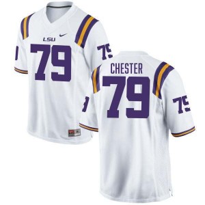 Men's DJ Chester White LSU Tigers #79 College Football 2024-25 Jersey 997449-407