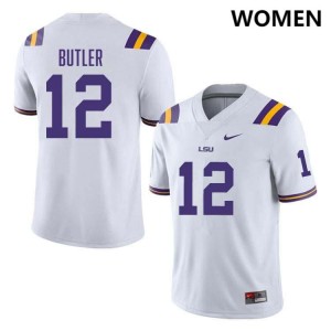 Women's Jimari Butler White LSU Tigers #12 College Football Player Jersey 440917-866