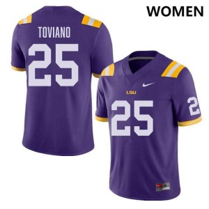 Women's Javien Toviano Purple LSU Tigers #25 College Football 2024-25 Jersey 855085-986