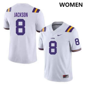 Women's Ja'Keem Jackson White LSU Tigers #8 College Football Player Jersey 639998-683