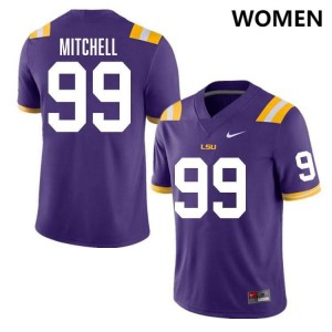 Women's Sydir Mitchell Purple LSU Tigers #99 College Football University Jersey 213241-904
