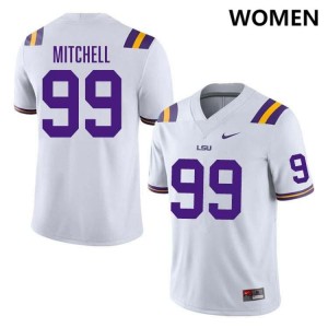 Women's Sydir Mitchell White LSU Tigers #99 College Football 2024-25 Jersey 523827-677