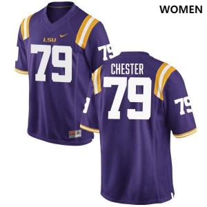 Women's DJ Chester Purple LSU Tigers #79 College Football NCAA Jersey 638889-138