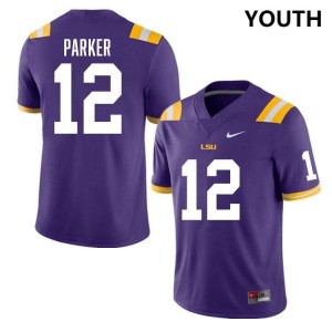 Youth Kyle Parker Purple LSU Tigers #12 College Football Alumni Jersey 175532-250