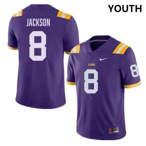 Youth Ja'Keem Jackson Purple LSU Tigers #8 College Football Game Jersey 719997-372