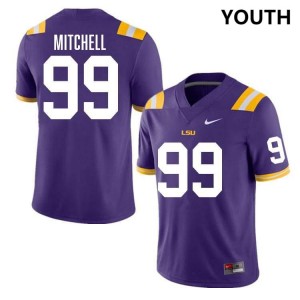 Youth Sydir Mitchell Purple LSU Tigers #99 College Football Replica Jersey 688279-165