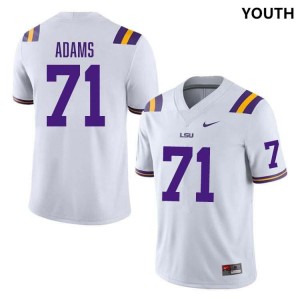 Youth Tyree Adams White LSU Tigers #71 College Football NCAA Jersey 925493-775