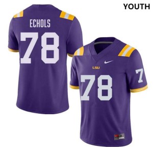 Youth Coen Echols Purple LSU Tigers #78 College Football 2024-25 Jersey 994703-824