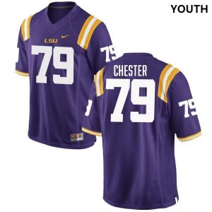 Youth DJ Chester Purple LSU Tigers #79 College Football High School Jersey 964220-699
