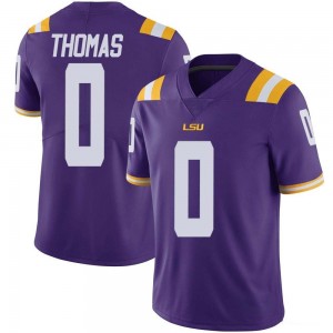 Men's Zavion Thomas Purple LSU Tigers #0 College Football 2024 Jersey 491196-979