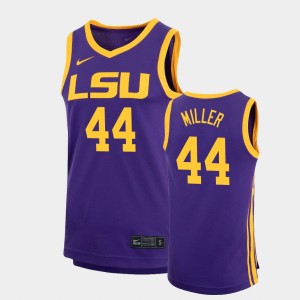 Men's Adam Miller Purple LSU Tigers #44 Replica Basketball Jersey 316577-733
