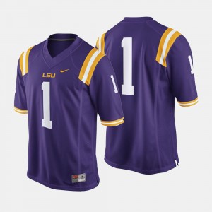 Men's Purple LSU Tigers #1 College Football Jersey 585721-570