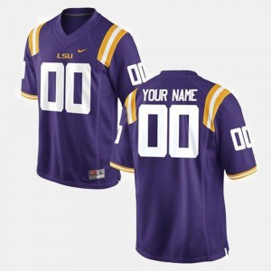 Men's Custom Purple LSU Tigers #00 College Football Jersey 769514-165
