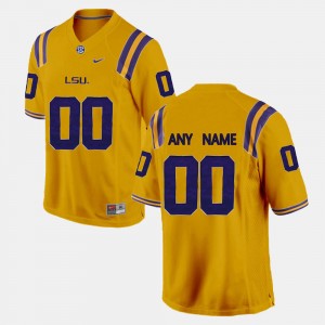Men's Custom Gold LSU Tigers #00 College Limited Football Jersey 340965-686