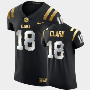 Men's Damone Clark Black LSU Tigers #18 Golden Edition Elite Football Jersey 973738-844