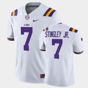 Men's Derek Stingley Jr. White LSU Tigers #7 College Football Jersey 214998-684