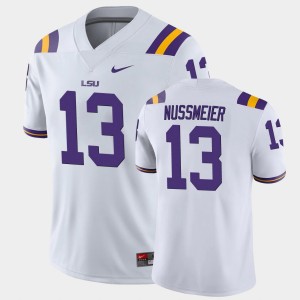 Men's Garrett Nussmeier White LSU Tigers #13 Game Jersey 629276-216