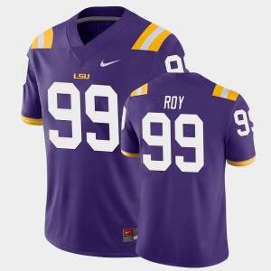 Men's Jaquelin Roy Purple LSU Tigers #99 Game Jersey 818495-146