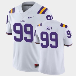 Men's Jaquelin Roy White LSU Tigers #99 Game Jersey 731658-861