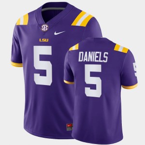 Men's Jayden Daniels Purple LSU Tigers #5 College Football 2022 Trade Jersey 964998-399