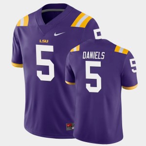 Men's Jayden Daniels Purple LSU Tigers #5 Game Jersey 782138-296