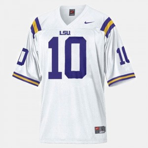 Men's Joseph Addai White LSU Tigers #10 College Football Jersey 123101-314