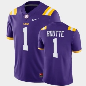 Men's Kayshon Boutte Purple LSU Tigers #1 College Football Game Jersey 279156-251