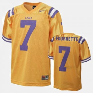 Youth Leonard Fournette Gold LSU Tigers #7 College Football Jersey 193311-858