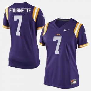 Women's Leonard Fournette Purple LSU Tigers #7 College Football Jersey 779005-998