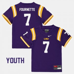 Youth Leonard Fournette Purple LSU Tigers #7 College Football Jersey 824221-651