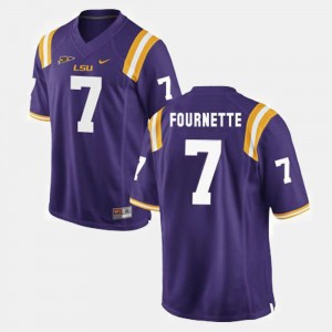 Men's Leonard Fournette Purple LSU Tigers #7 College Football Jersey 396283-981