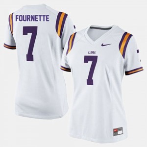 Women's Leonard Fournette White LSU Tigers #7 College Football Jersey 885514-408