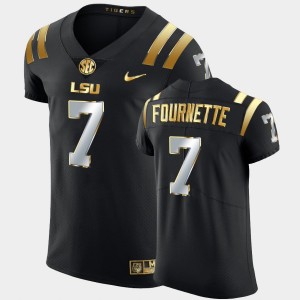 Men's Leonard Fournette Black LSU Tigers #7 Golden Edition Elite Jersey 369013-371