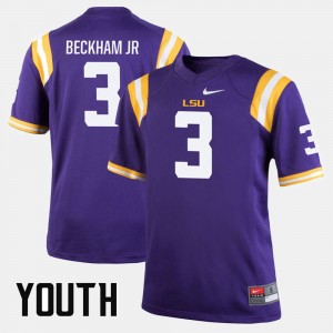Youth Odell Beckham Jr Purple LSU Tigers #3 Alumni Football Game Jersey 297930-205