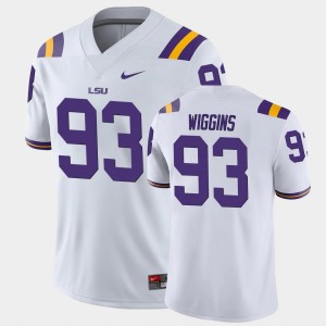Men's Quency Wiggins White LSU Tigers #93 Game Jersey 498935-332