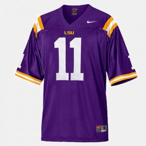 Men's Spencer Ware Purple LSU Tigers #11 College Football Jersey 210941-435