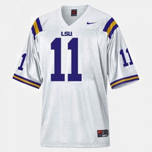 Men's Spencer Ware White LSU Tigers #11 College Football Jersey 454856-674