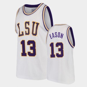 Men's Tari Eason White LSU Tigers #13 College Basketball 2021 transfer Jersey 121936-115