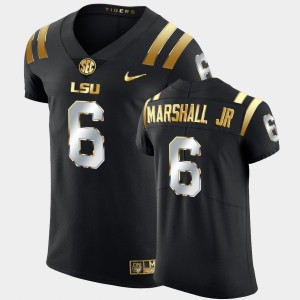 Men's Terrace Marshall Jr. Black LSU Tigers #6 Golden Edition Elite Jersey 182959-576