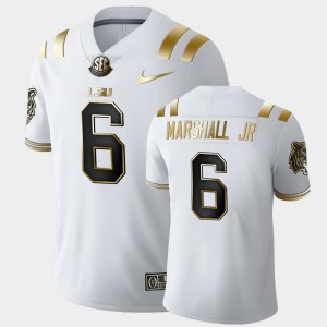Men's Terrace Marshall Jr. White LSU Tigers #6 Golden Edition Limited Jersey 371794-950