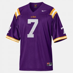 Men's Tyrann Mathieu Purple LSU Tigers #7 College Football Jersey 904149-664