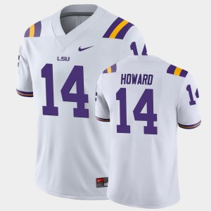 Men's Walker Howard White LSU Tigers #14 Game Jersey 143781-889