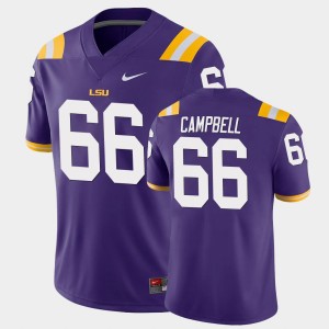 Men's Will Campbell Purple LSU Tigers #66 Game Jersey 743430-153